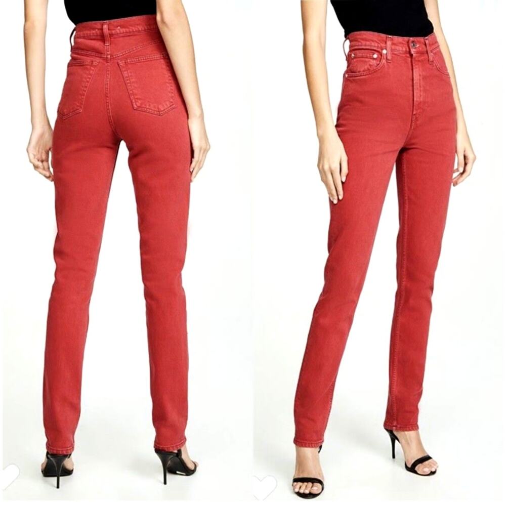 Helmut Lang Red Straight Leg Women’s Jeans